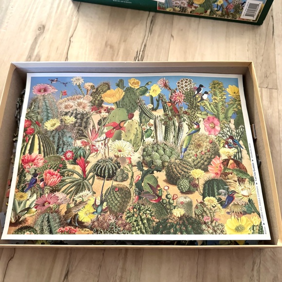 Cobble Hill CACTUS GARDEN 1000 Piece jigsaw Puzzle Poster flowers toy game tough - Picture 6 of 9